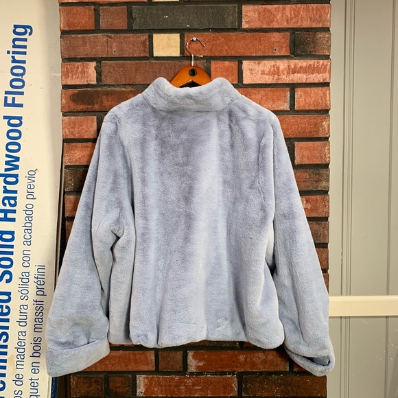 Anthropologie Blue Moonlight Faux Jacket Coat - Picture 6 of 12